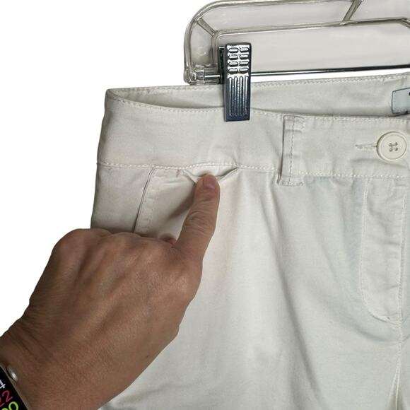 Crown & Ivy Charlotte Pants Tan Flat Front Size 10 - Picture 3 of 13